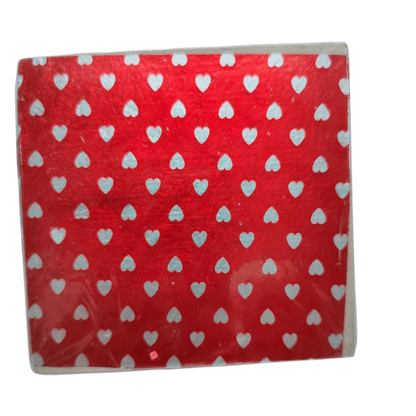 Wrapper Heart Print 4 in 1 Multi Colour Heart Print Chocolate Wrapper | Small Heart Print ...