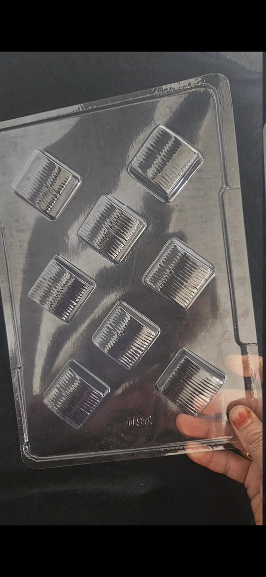 Cavity Size Sqaure Chocolate Mould 10-12gm | Square Chocolate Mould