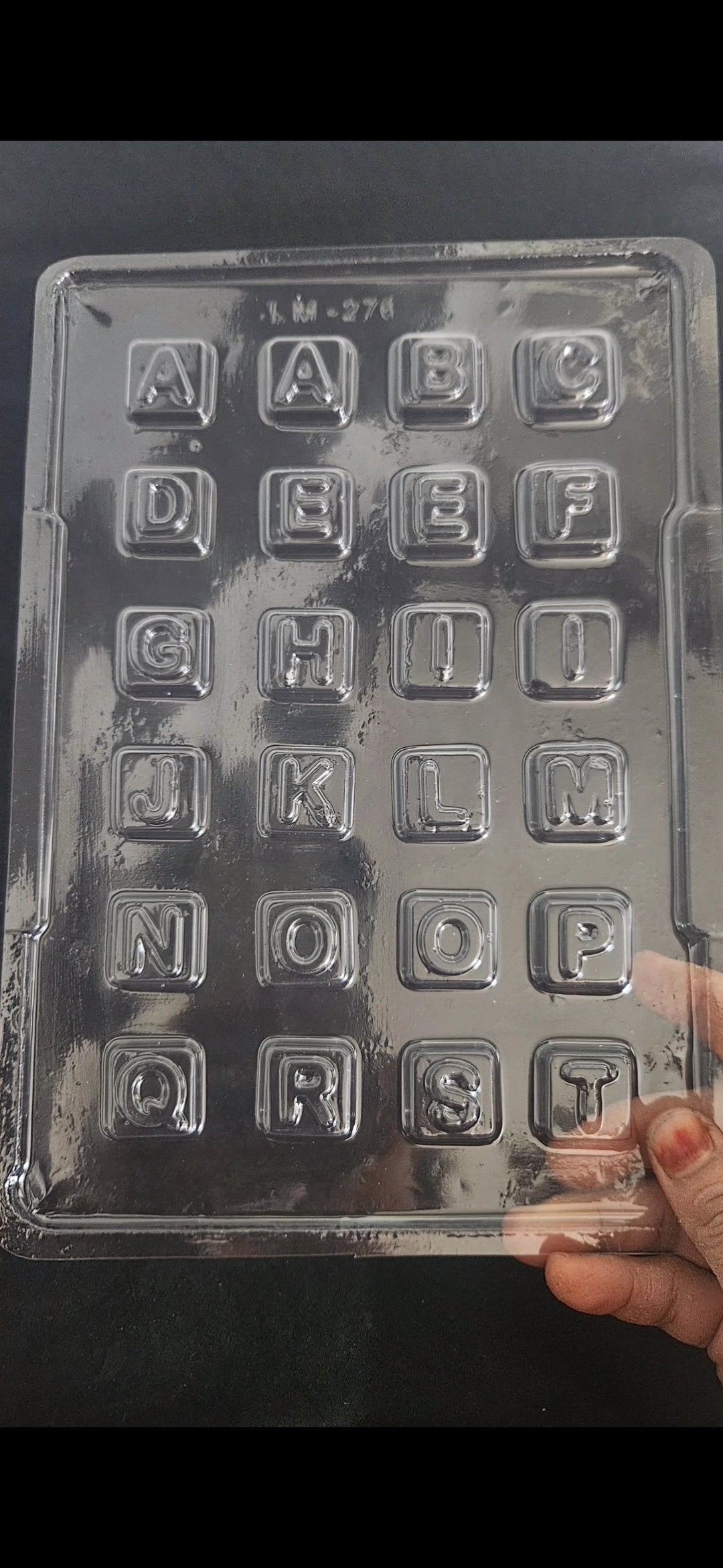 Alphabet A-Z letter mould | SMS letter mould (Set of 2 moulds Incusing letters A-Z)
