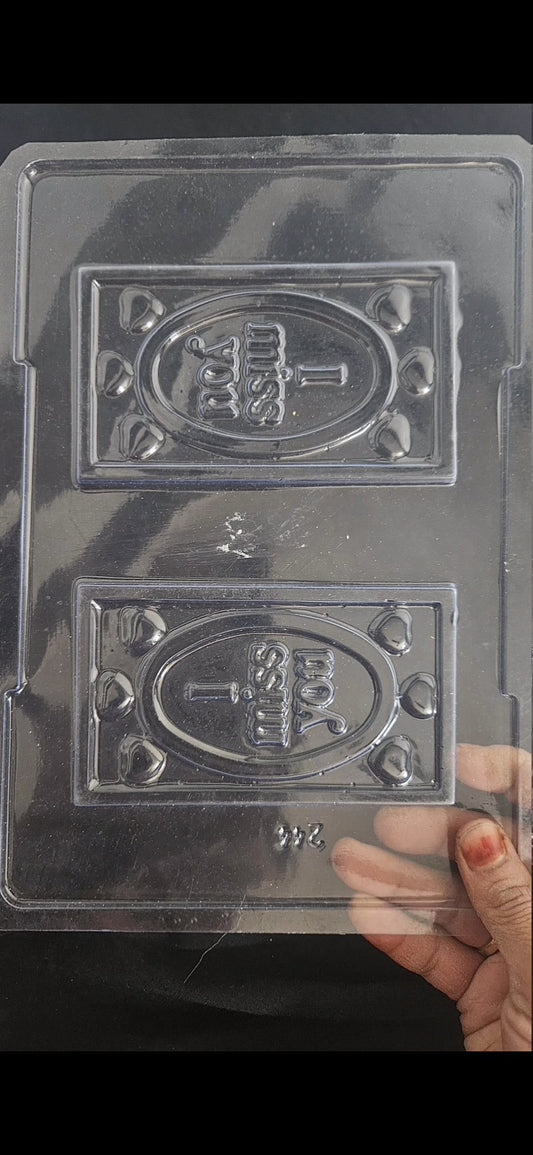 I Miss you Chocolate Bar Mould | Plastic Chocolate Bar Mould - 136
