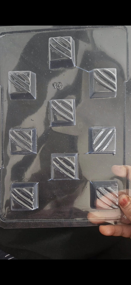 Cavity Size Sqaure Chocolate Mould | Plastic Chocolate Sqaure Mould-33