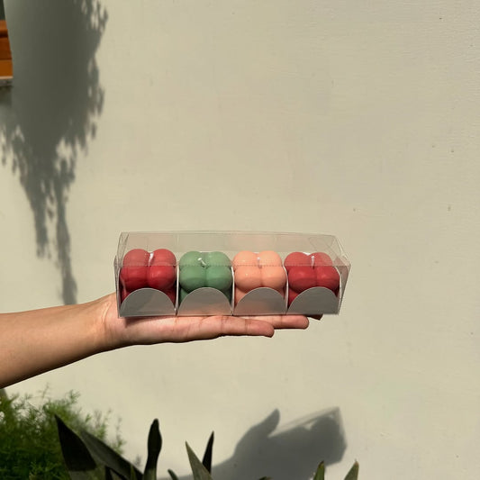 4 Cavity Transparent Chocolate Box for Laddu, Candles, Chocolates & Truffles | Pack of 10