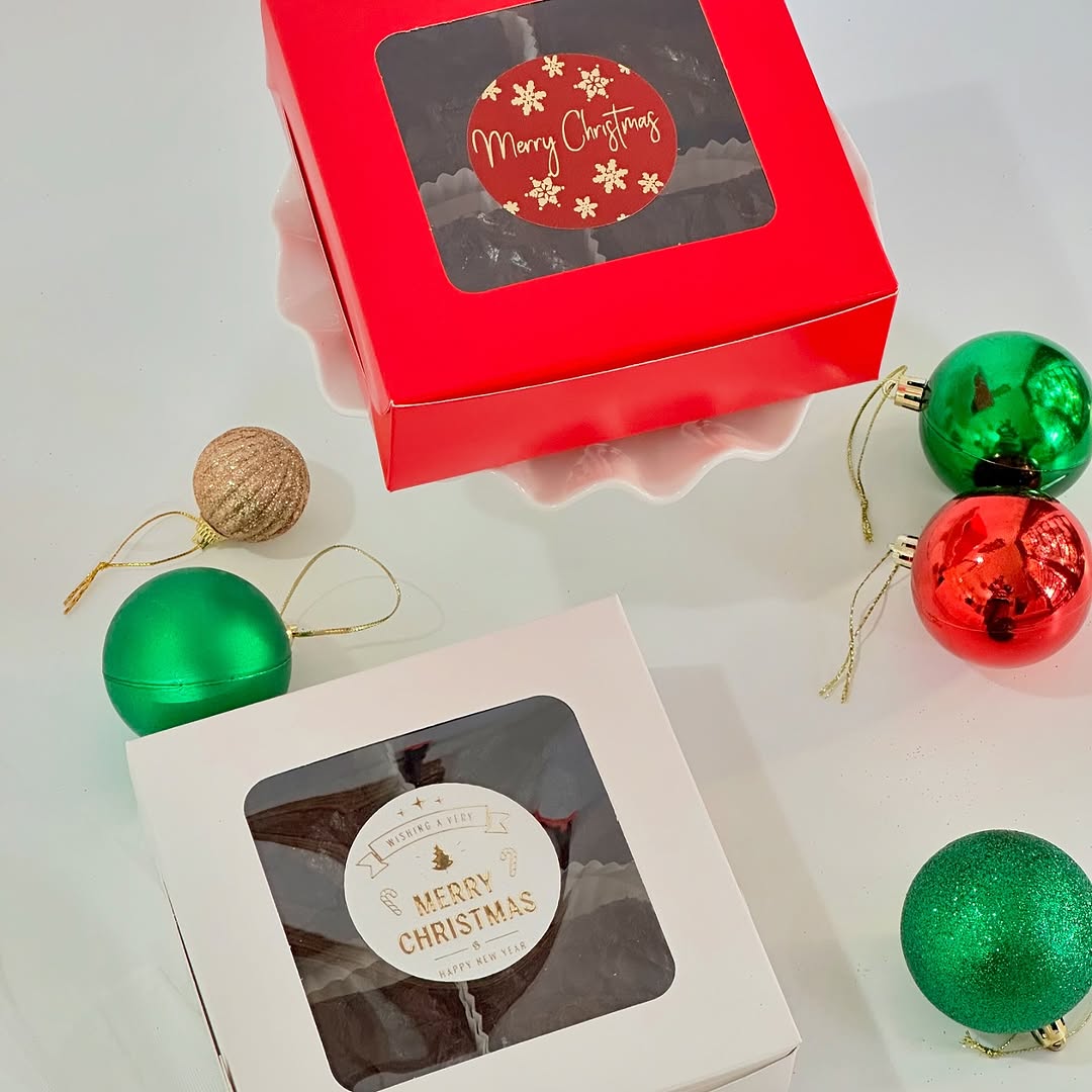 4 Brownie Box (Mixed Colour) | Pack of 10 | 4 Brownie Boxes set of 10