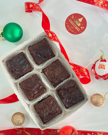 6 Brownie Boxes With Transparent Lid (White colour only) Pack of 10 (9*6*2 inches)