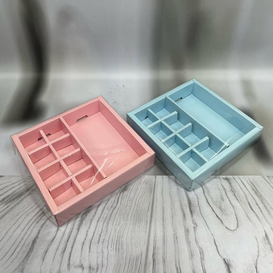 8+1 Multi-Purpose Hamper Box | Fits 8 Chocolates & 1 Bar | Festive & Gifting Packaging (Set of 10)