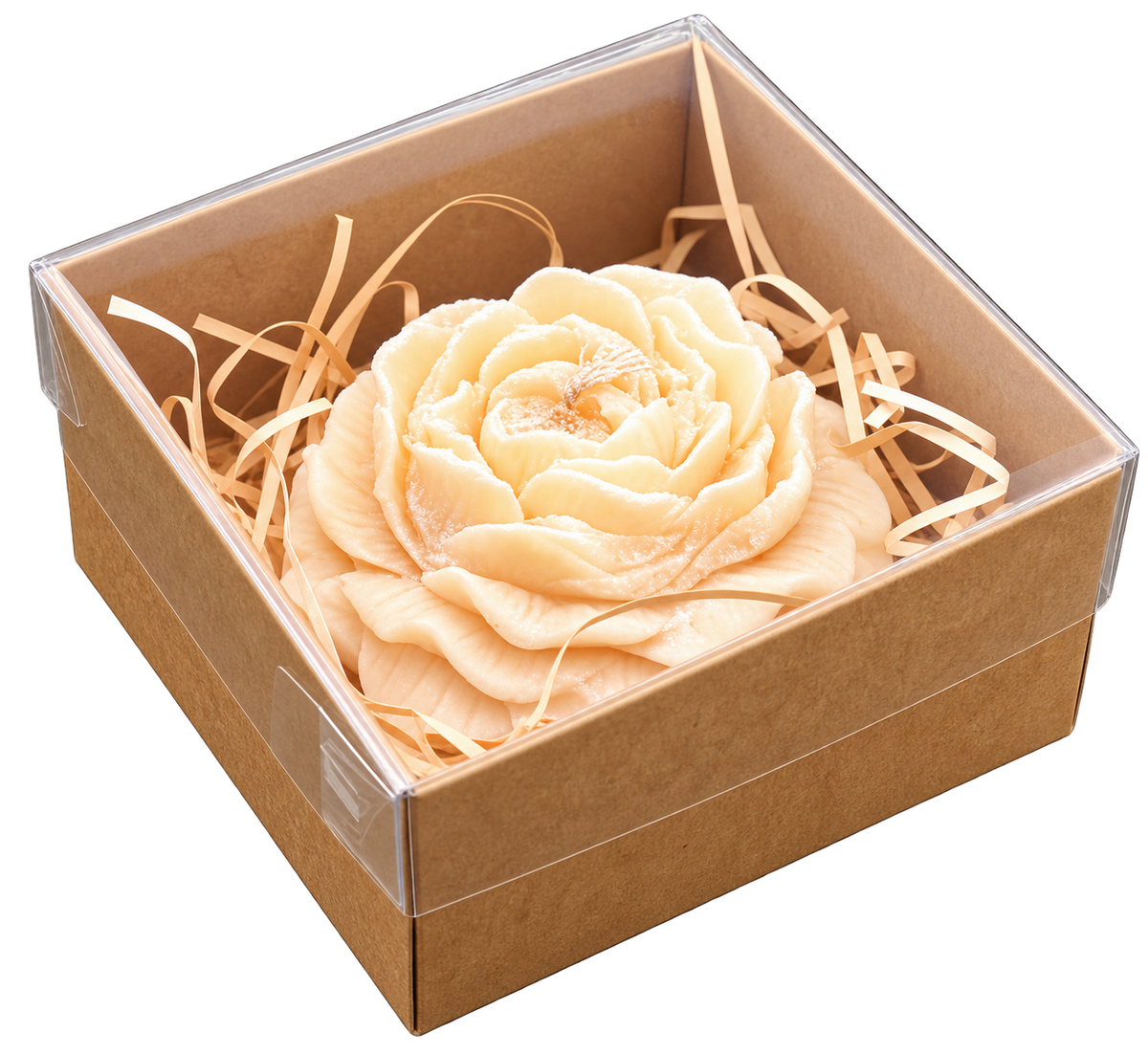 Peony Candle Box - Size - 4*4*1.5 inches (Pack of 10) | Urli or Wooden Candle Box