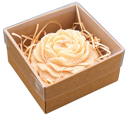 Peony Candle Box - Size - 4*4*1.5 inches (Pack of 10) | Urli or Wooden Candle Box