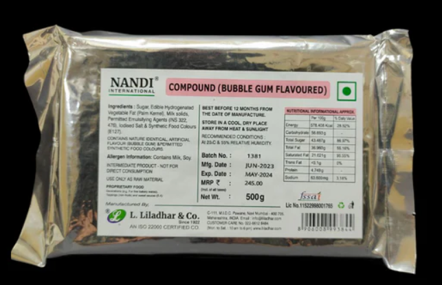 Bubblegum Flavoured Compound | Nandi – 500gms | Perfect for Chocolates, Cakes & Desserts