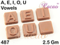 A,I,E,O,U (Vowels) Letter Chocolate Mould - Mould 487