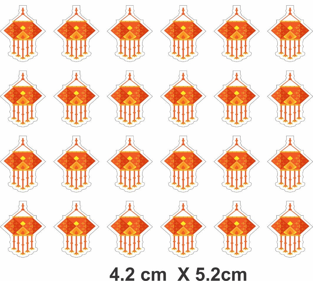 Diwali Kandil Mould Chocolate sticker for Cracker Chocolates