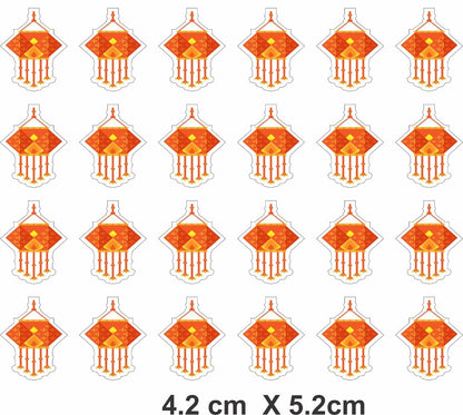 Diwali Kandil Mould Chocolate sticker for Cracker Chocolates