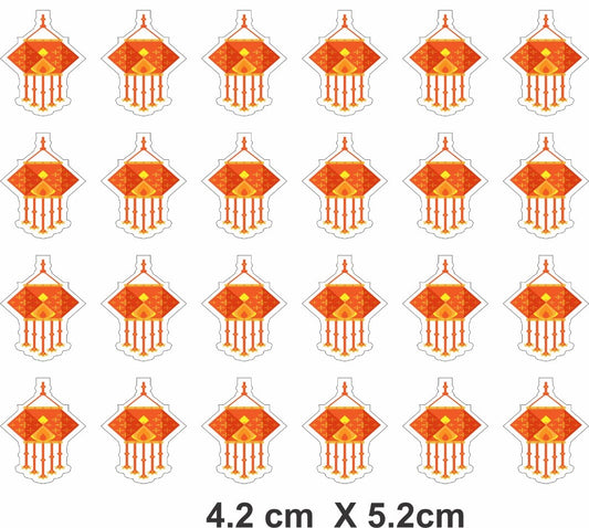 Diwali Kandil Mould Chocolate sticker for Cracker Chocolates