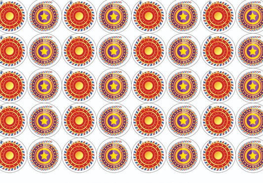 Medium Chakri Bomb Diwali Chocolate Sticker Sheet | 1.5 inch Chakri Cracker Diwali stickers