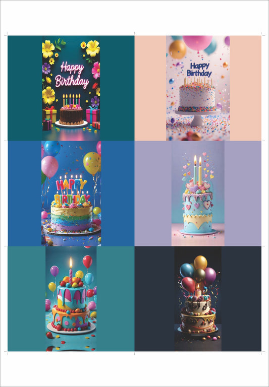 Happy Birthday Chocolate Bar Stickers (for 50-80gm chocolates)
