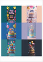 Happy Birthday Chocolate Bar Stickers (for 50-80gm chocolates)