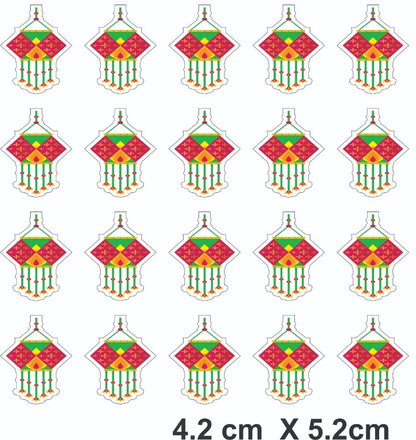 Diwali Kandil Mould Chocolate sticker for Cracker Chocolates