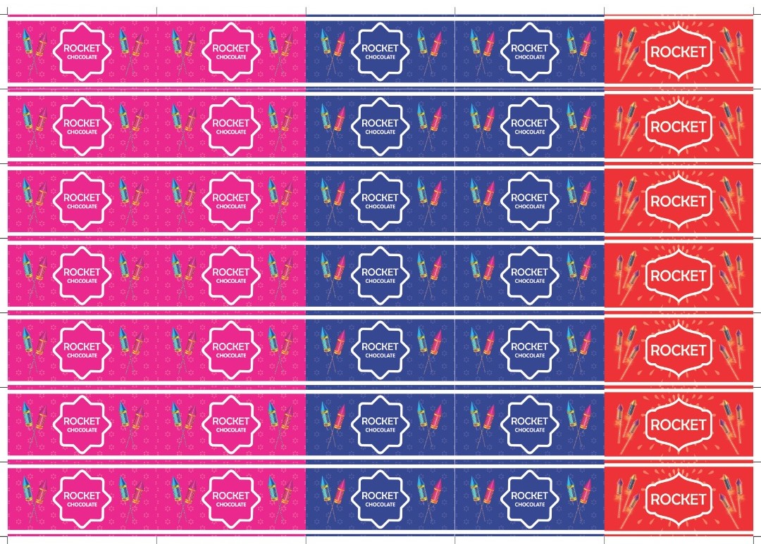 Diwali Rocket Mould Stickers