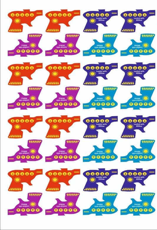 Small Gun Mould Sticker for Diwali Chocolates