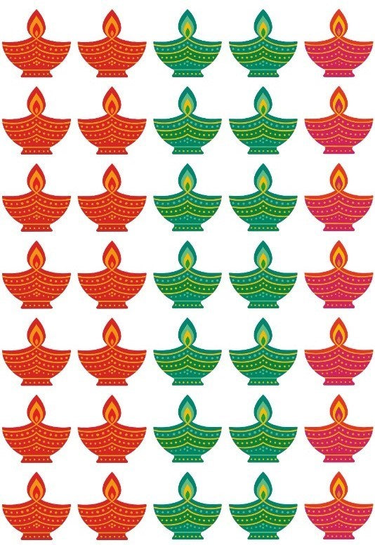 Small Diya Mould Sticker for Diwali Chocolates