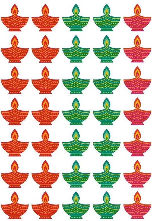 Small Diya Mould Sticker for Diwali Chocolates