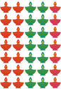 Small Diya Mould Sticker for Diwali Chocolates