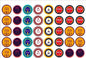 Happy Diwali Round Stickers | 1.5 inch Round cut Happy Diwali Tags