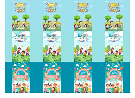 Happy children's Day Pillow Shape Stickers (3*3 inch) 12 stickers