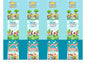 Happy children's Day Pillow Shape Stickers (3*3 inch) 12 stickers