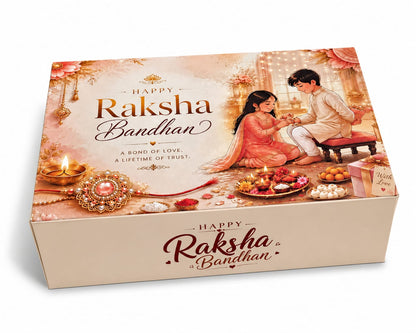 Happy Rakshabandhan printed hamper box (Pack of 2) Size - 9*6*3 inch