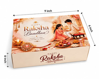 Happy Rakshabandhan printed hamper box (Pack of 2) Size - 9*6*3 inch