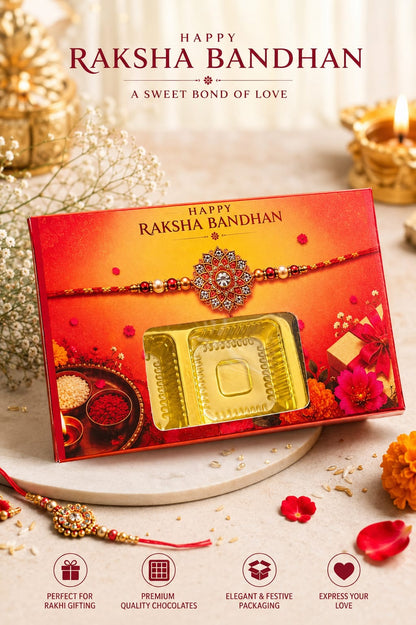 Happy Rakshabandhan 6 Cavity Chocolate Box (Pack of 5)