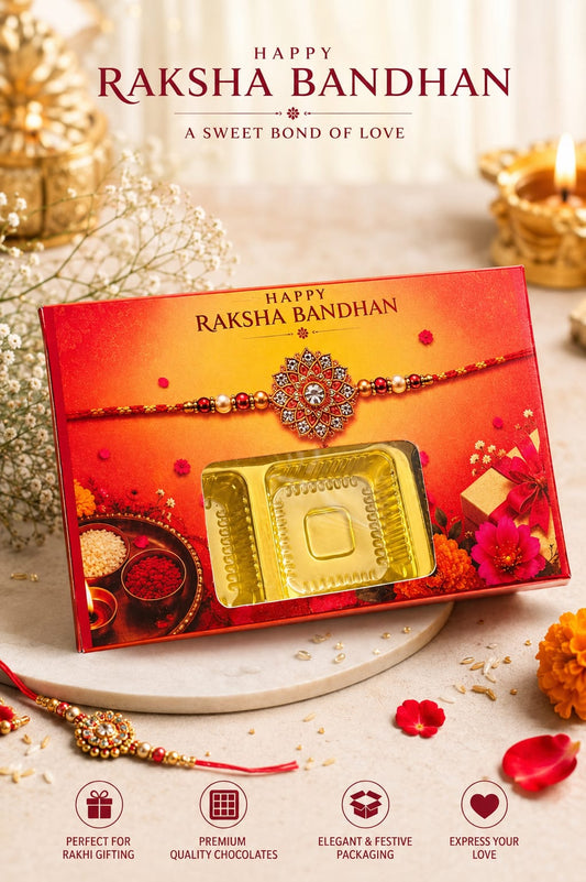 Happy Rakshabandhan 6 Cavity Chocolate Box (Pack of 5)