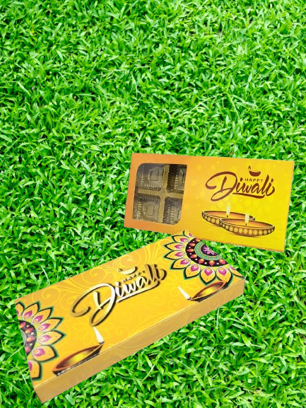 8 Cavity Happy Diwali Box (Set of 10) Diwali Chocolate Box