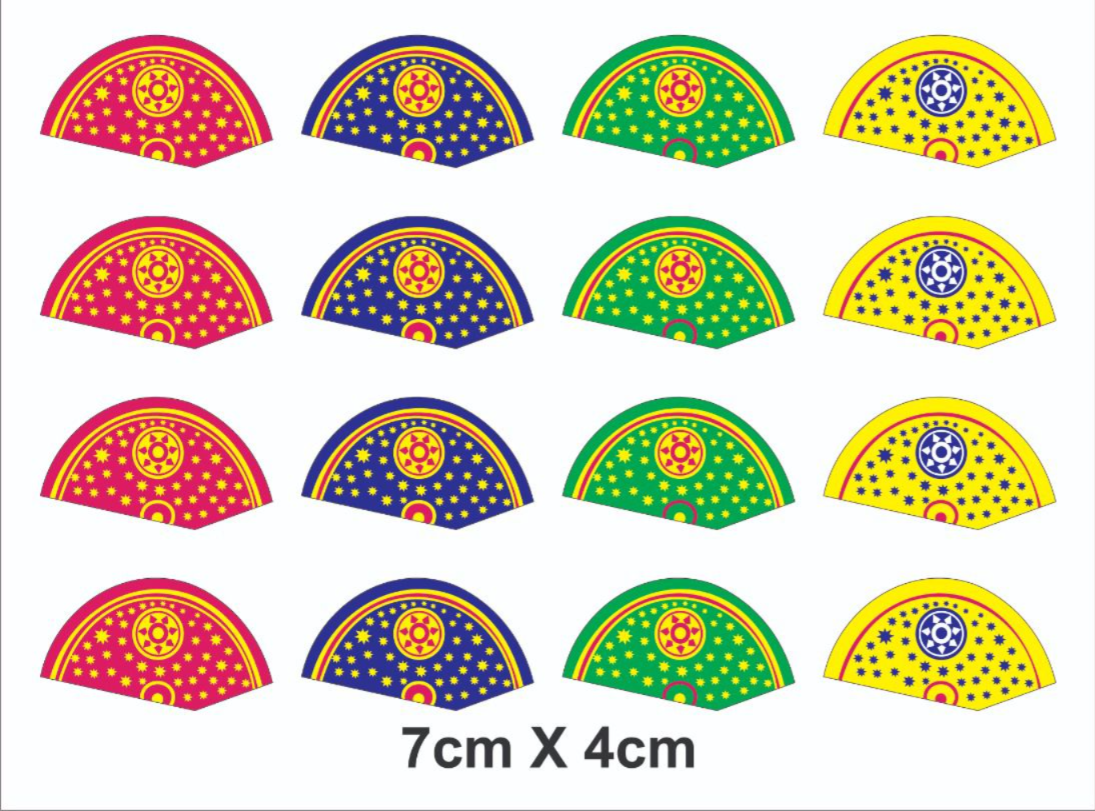 Anar Chocolate Sticker (20-25 stickers in a sheet) Diwali Cracker Chocolate Stickers Random Design