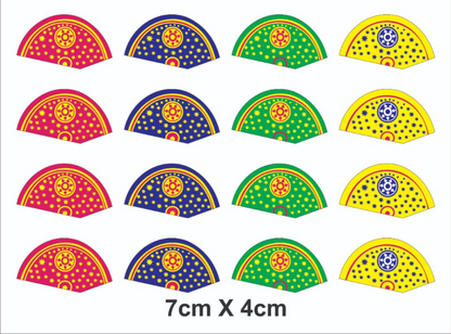 Anar Chocolate Sticker (20-25 stickers in a sheet) Diwali Cracker Chocolate Stickers Random Design