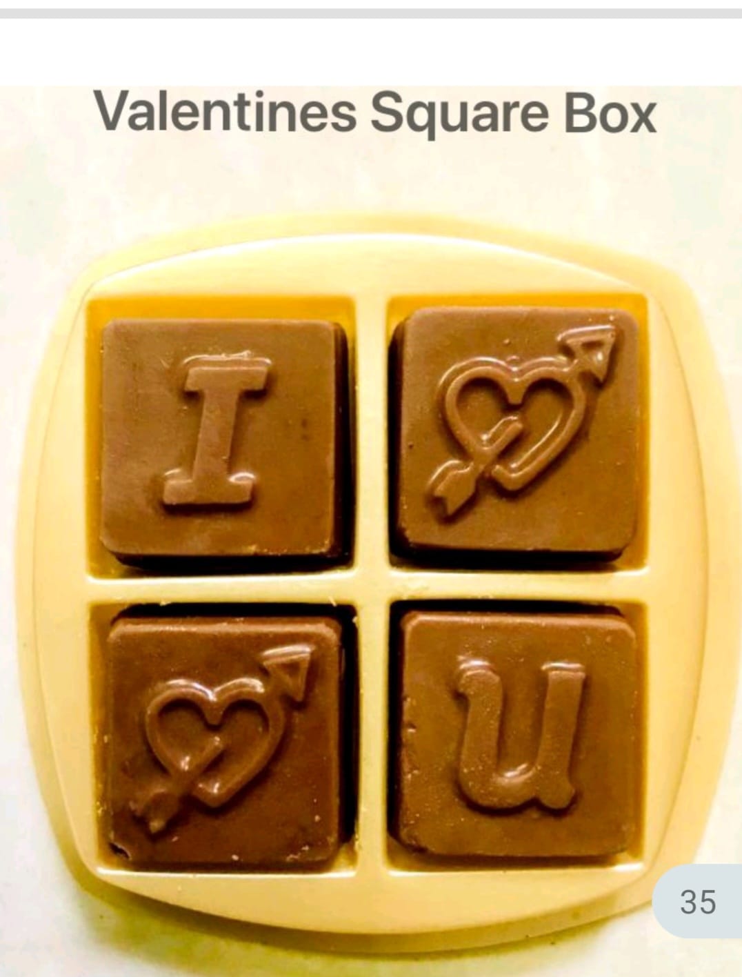 Mini I love you text Chocolate mould 5gm for Valentine Hamper Box