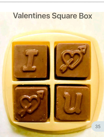 Mini I love you text Chocolate mould 5gm for Valentine Hamper Box