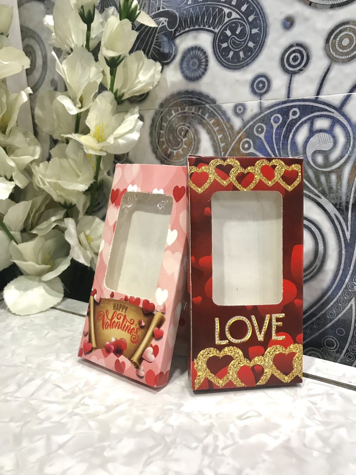 Valentine Day Special Printed Medium Bar Chocolate Box (Pack of 10) for 50-60gm Bar