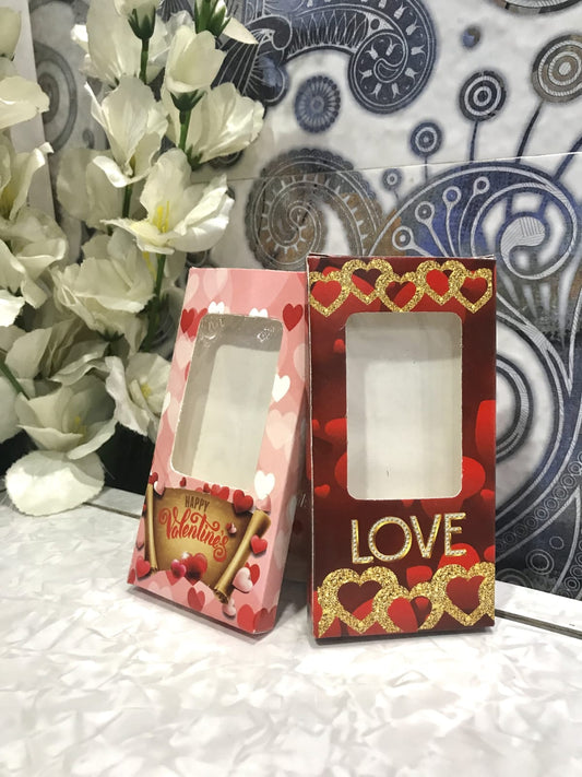 Valentine Day Special Printed Medium Bar Chocolate Box (Pack of 10) for 50-60gm Bar