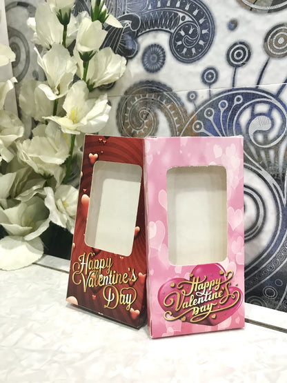 Valentine Day Special Printed Medium Bar Chocolate Box (Pack of 10) for 50-60gm Bar