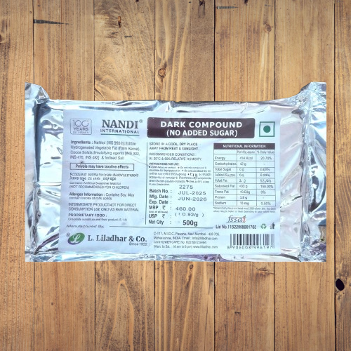 Sugar Free Dark Compound Nandi Brand (500gm) | Sugar Free Dark Compound