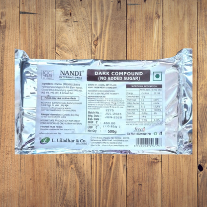 Sugar Free Dark Compound Nandi Brand (500gm) | Sugar Free Dark Compound