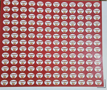 Almond Flavour Small 0.5 inch Chocolate Stickers