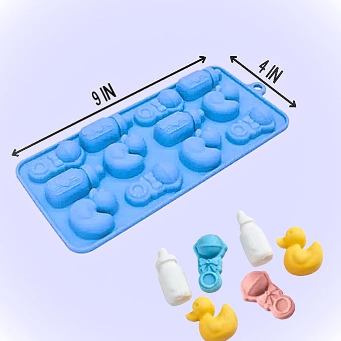 Baby Shower Silicone Candy Mold - Baby Shower Theme Silicone Mould - Flexible Reusable Making Mould