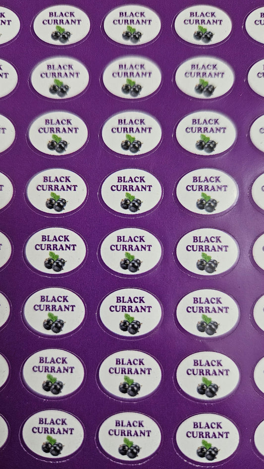 Black Currant Flavour Small 0.5 inch Chocolate Stickers