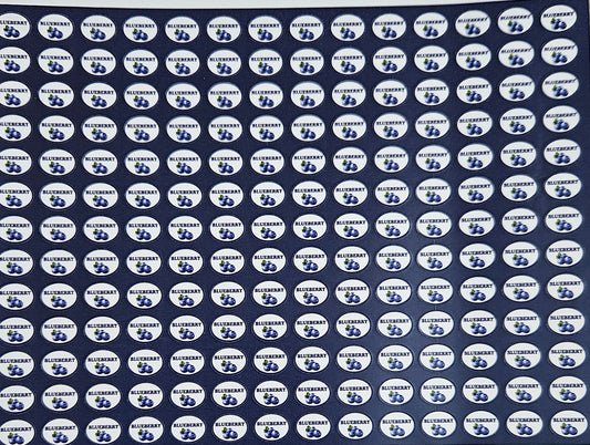 Blueberry Flavour Small 0.5 inch Chocolate Stickers