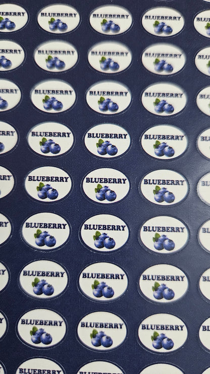 Blueberry Flavour Small 0.5 inch Chocolate Stickers