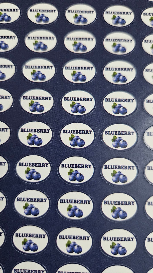 Blueberry Flavour Small 0.5 inch Chocolate Stickers