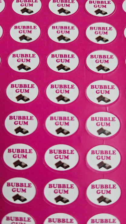 Bubble Gum Flavour Small 0.5 inch Chocolate Stickers