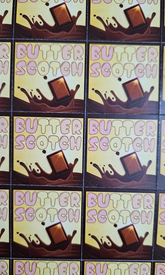 Butter Scotch Flavour Cavity Size Sqaure Chocolate Stickers